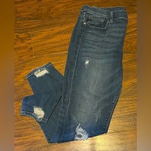 Judy Blue flip patch destroyed skinny jean
